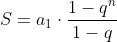 S=a_1\cdot \frac{1-q^n}{1-q}
